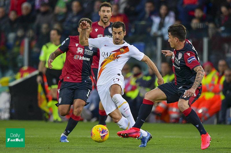 خلاصه بازی رم و کالیاری امشب یکشنبه 11 اسفند 98 + فیلم