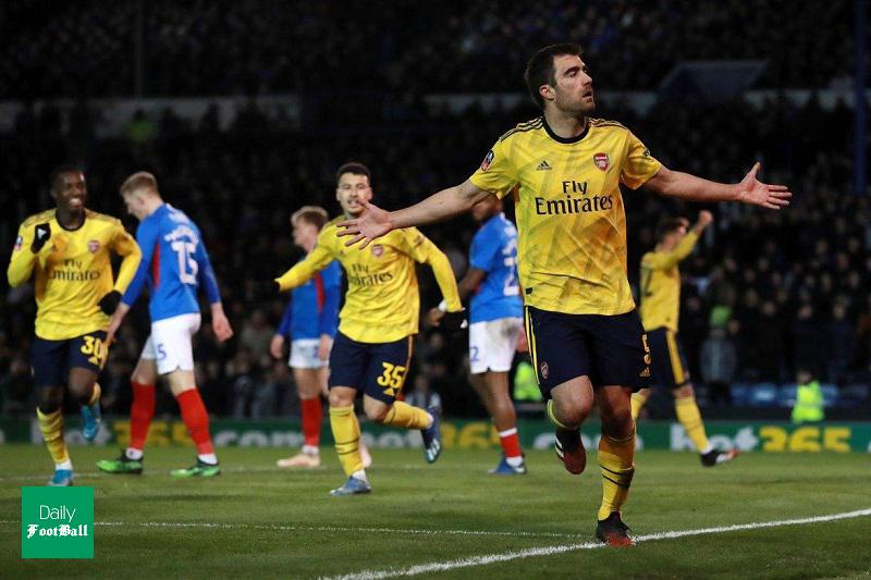 خلاصه بازی آرسنال و پورتسموث دیشب دوشنبه 12 اسفند 98 + فیلم