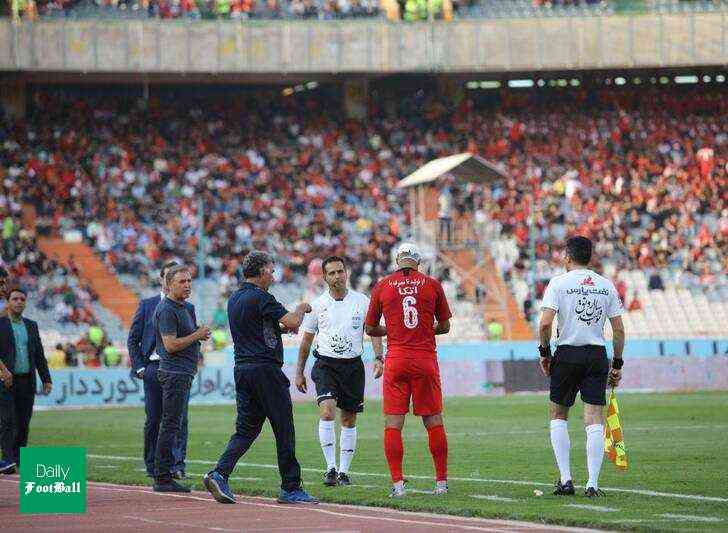 حاشیه دربی 90 | سر بازیکن پرسپولیس شکست +تصاویر