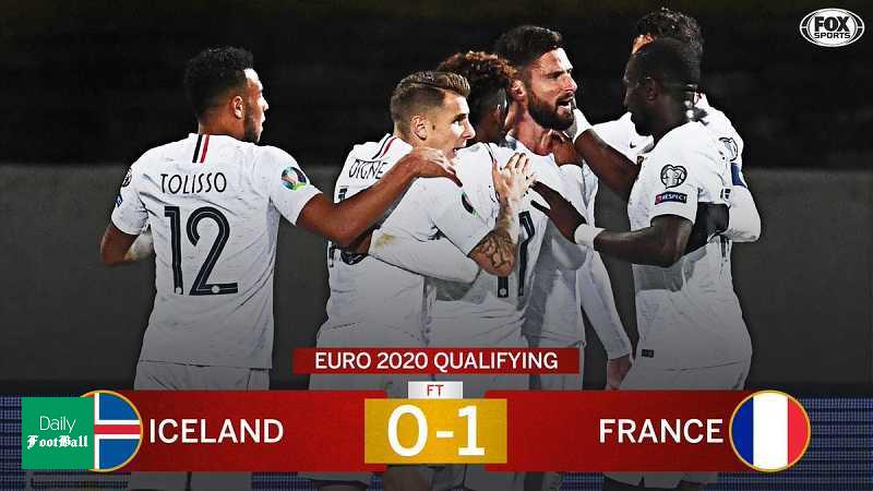 نتیجه بازی فرانسه و ایسلند در انتخابی یورو 2020