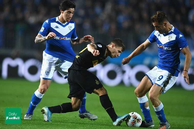 نتیجه بازی اینتر و برشا/ صدرنشینی موقت اینتر با برد خارج از خانه