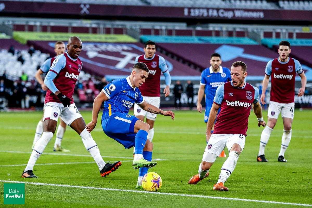 نتیجه بازی برایتون و وستهام| تساوی برایتون با حضور کوتاه علیرضا جهانبخش