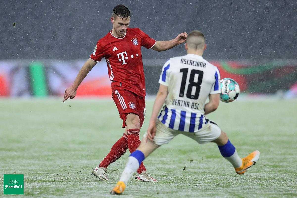 نتیجه بازی بایرن مونیخ و هرتابرلین| پیروزی بایرن در شب برفی برلین