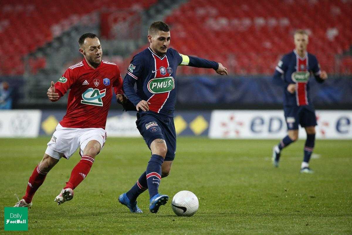 نتیجه بازی پاری سن ژرمن و برست| صعود پی اس جی به یک هشتم نهایی جام حذفی فرانسه