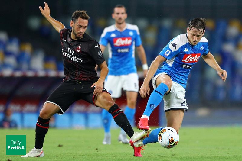 خلاصه بازی ناپولی و میلان دیشب یکشنبه 22 تیر 99 + فیلم