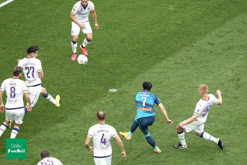 نتیجه بازی زنیت و اوفا/ پیروزی پرگل زنیت با دبل سردار آزمون