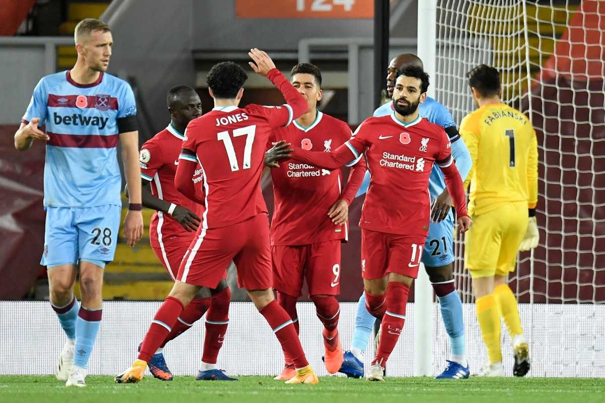 نتیجه بازی لیورپول و وستهام/ پیروزی خانگی قرمزها