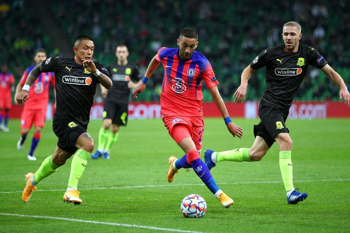 خلاصه بازی چلسی و کراسنودار امشب چهارشنبه 7 آبان 99 + فیلم