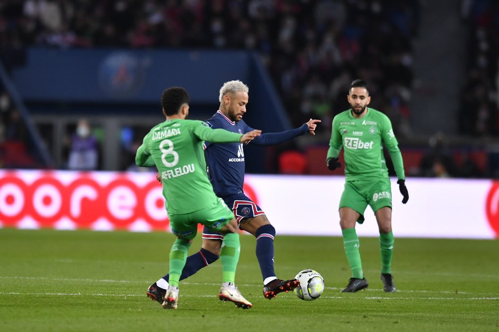 نتیجه بازی پاری سن ژرمن و سن اتین| پیروزی خانگی پی اس جی با دبل امباپه