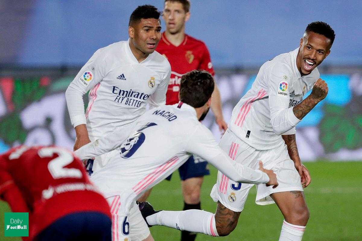 نتیجه بازی رئال مادرید و اوساسونا: پیروزی خانگی کهکشانی ها