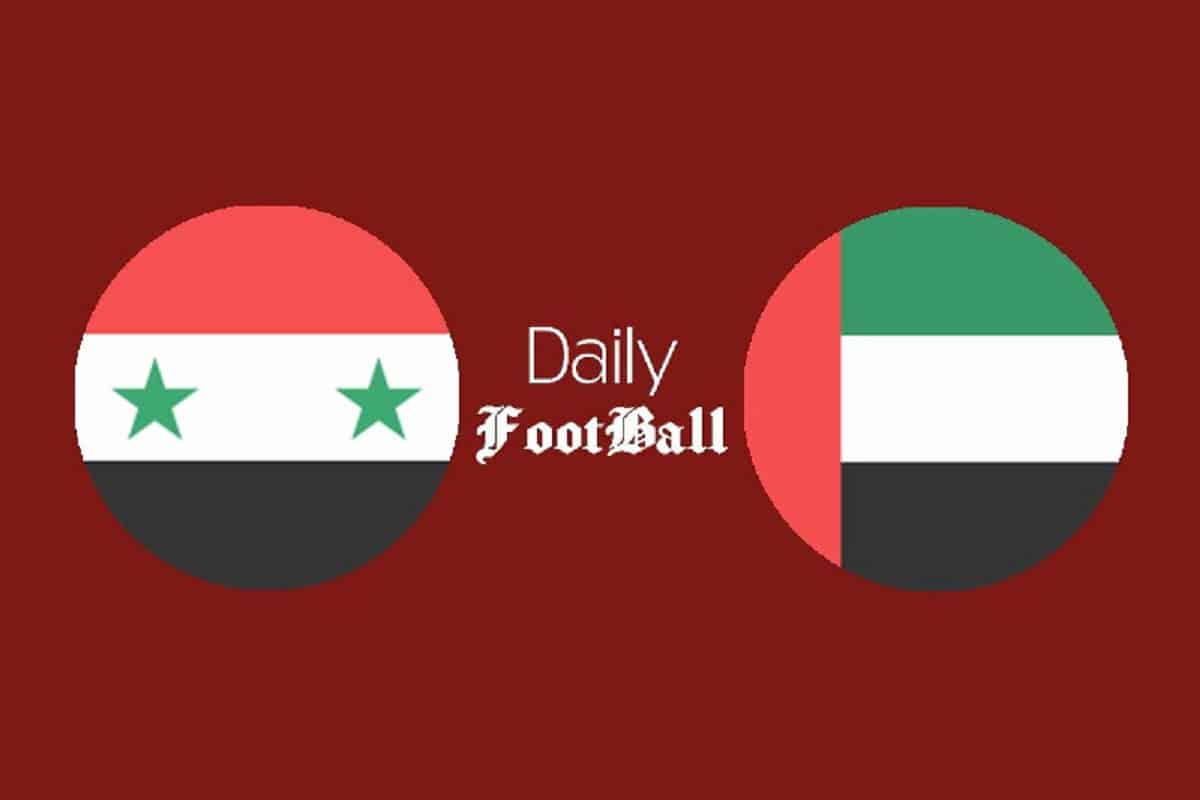 ساعت بازی سوریه و امارات امشب سه شنبه 16 شهریور 1400