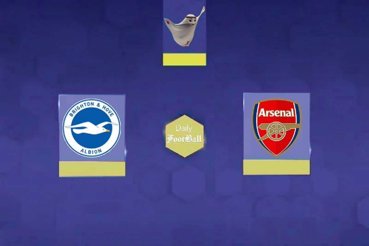 پخش زنده بازی آرسنال و برایتون امشب شنبه 10 دی 1401