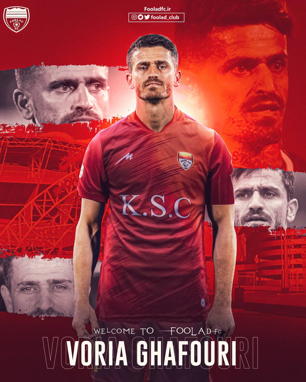 رسمی؛ وریا غفوری کاپیتان سابق استقلال به فولاد خوزستان پیوست