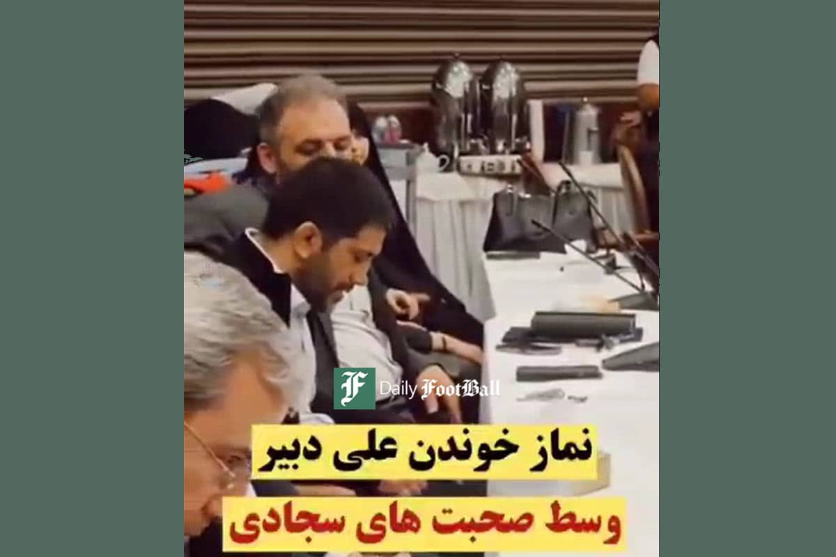 عکس| واکنش مجری ممنوع التصویر به نماز خواندن علیرضا دبیر در جلسه با وزیر ورزش