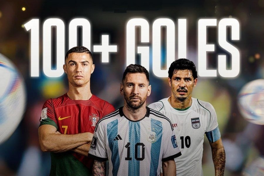 عکس| نفس های لیونل مسی پشت سر علی دایی