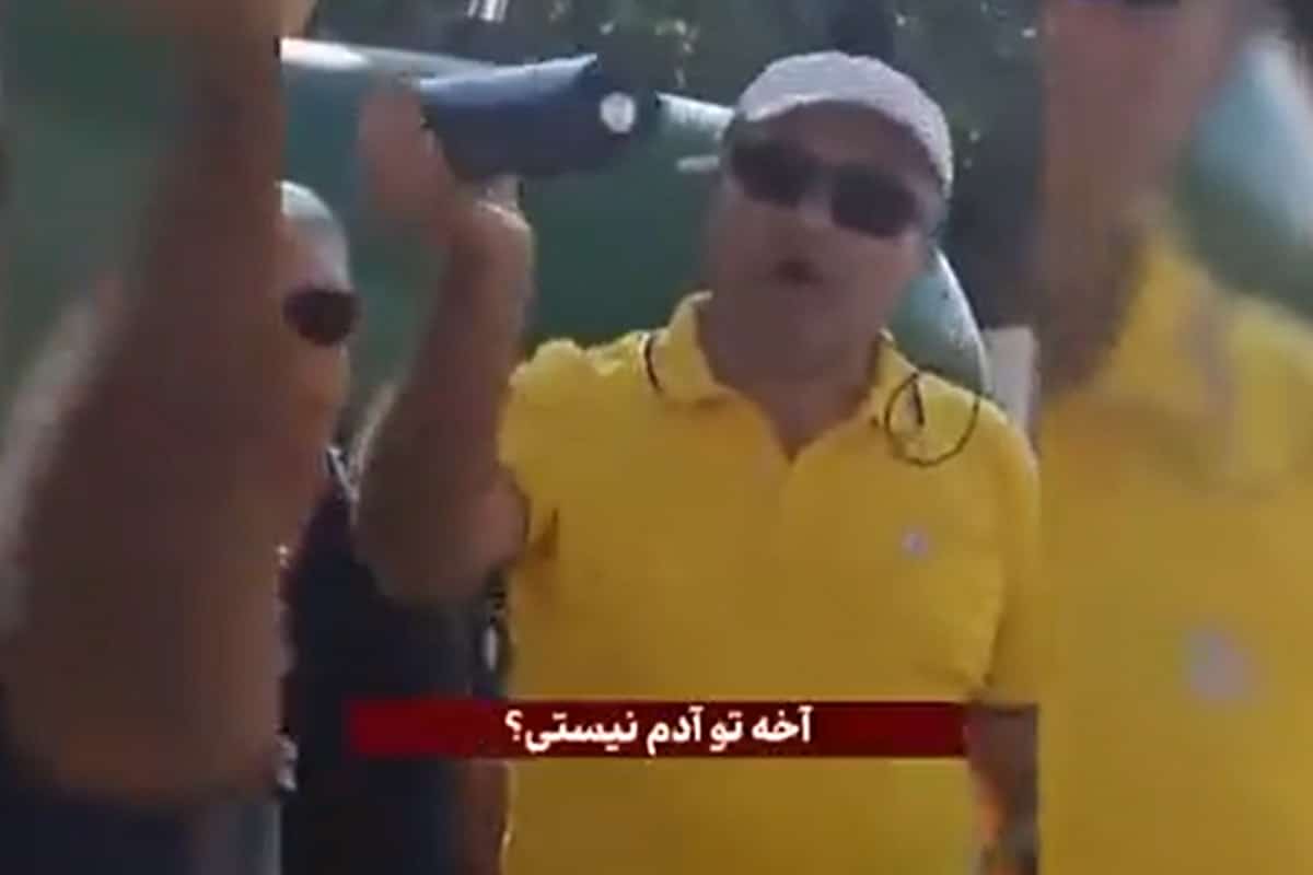 عکس| غلط گیری رضا رشیدپور از رئیسی