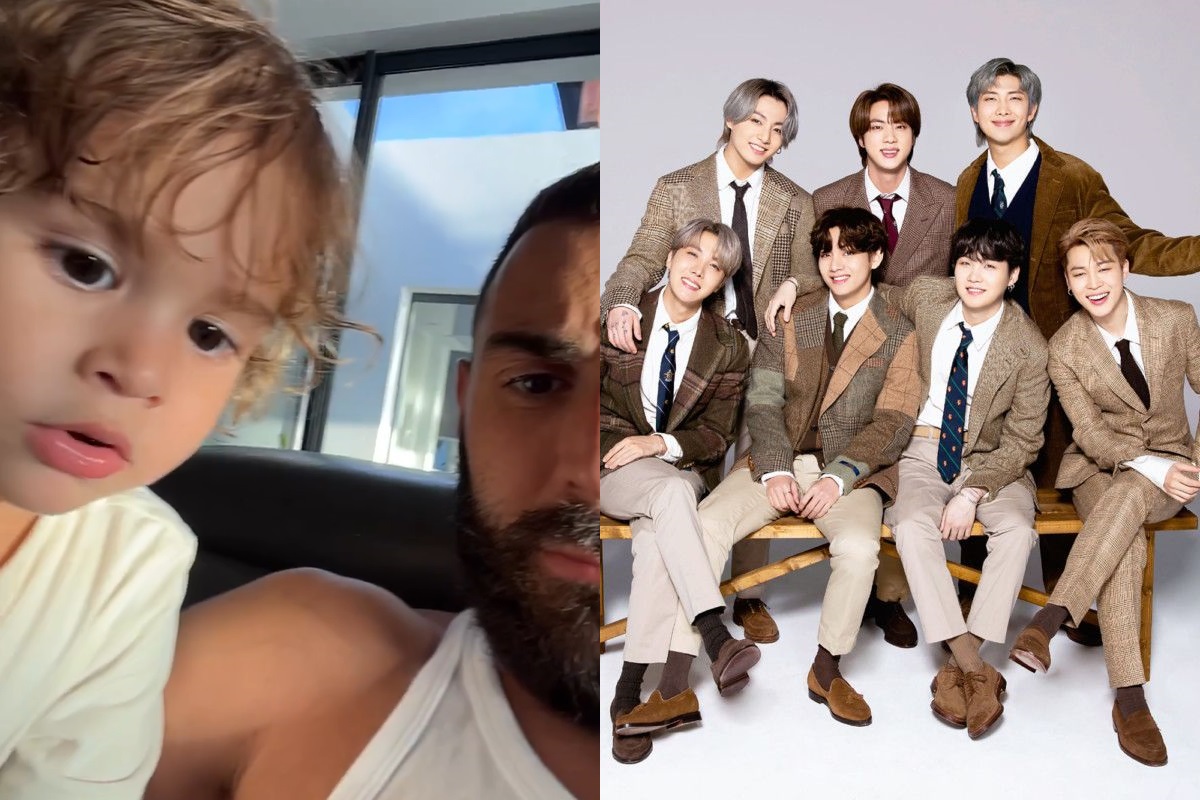 فیلم| واکنش کریم بنزما به هواداری دخترش از بی تی اس