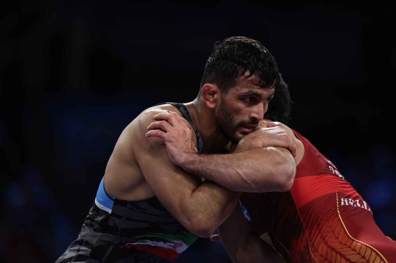 فیلم| مسابقه حسن یزدانی و حریف سن مارینویی در مسابقات کشتی آزاد المپیک 2024 پاریس