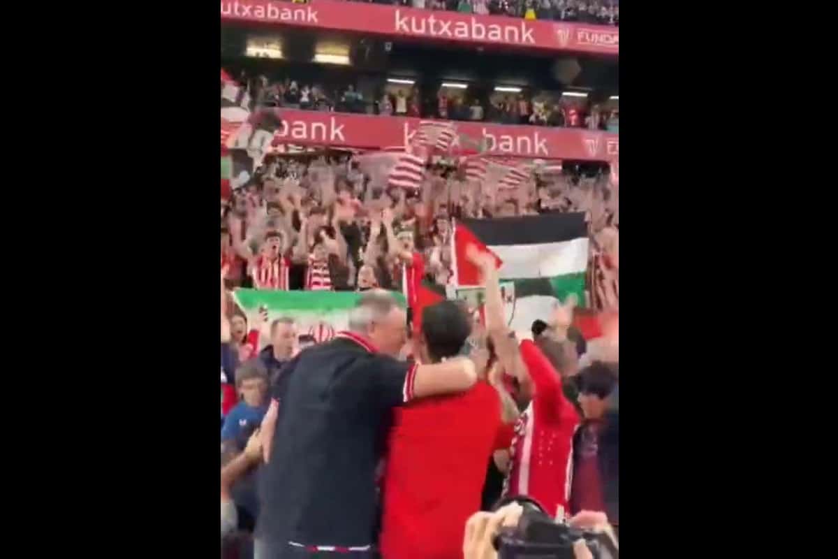 فیلم| پرچم ایران در دست هواداران اتلتیک بیلبائو اسپانیا