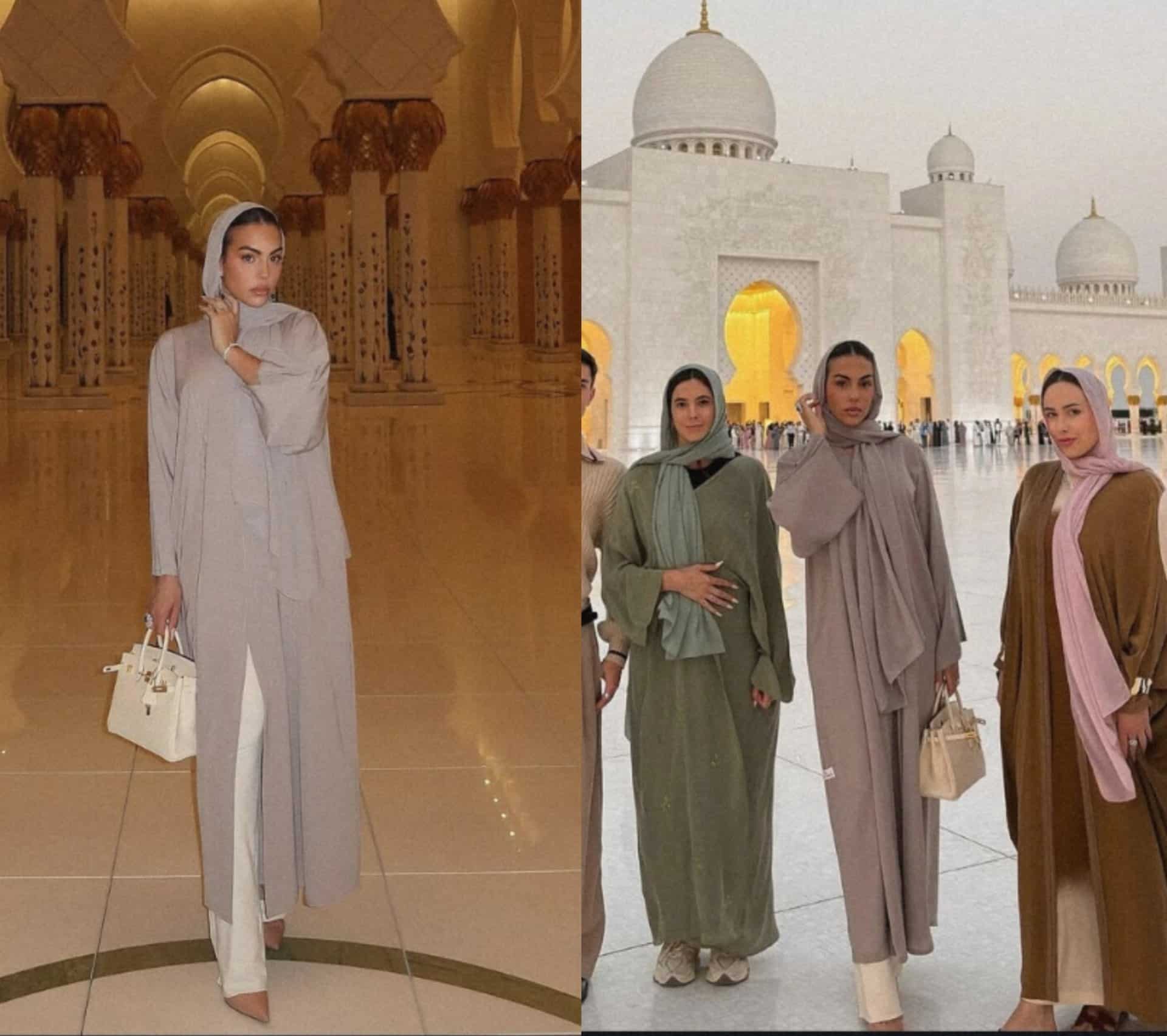 عکس| حجاب جورجینا رودریگز در مسجد شیخ زاید