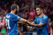 'حضور دیبالا و هیگواین در ترکیب یوونتوس مقابل برشا'
