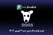 'قیمت داگز 3 شهریور 1403 | قیمت لحظه ای توکن dogs تلگرام امروز شنبه 1403/6/3'