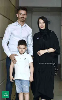 'عکس/ وریا غفوری و همسرش در اکران &laquo;آبی به رنگ آسمان&raquo;'