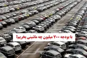 با بودجه 700 میلیون چه ماشینی بخریم؟
