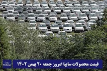 'قیمت خودرو سایپا 20 بهمن 1402 | قیمت پراید امروز جمعه 1402/11/20'