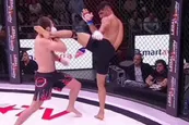 فیلم| بدشانسی فایتر ایرانی مقابل حریف روس در مسابقات MMA