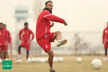 'قیچی برگردان رونالدویی احمد نوراللهی در تمرین پرسپولیس'