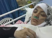عکس| الهام چرخنده با حجاب در بیمارستان بستری شد