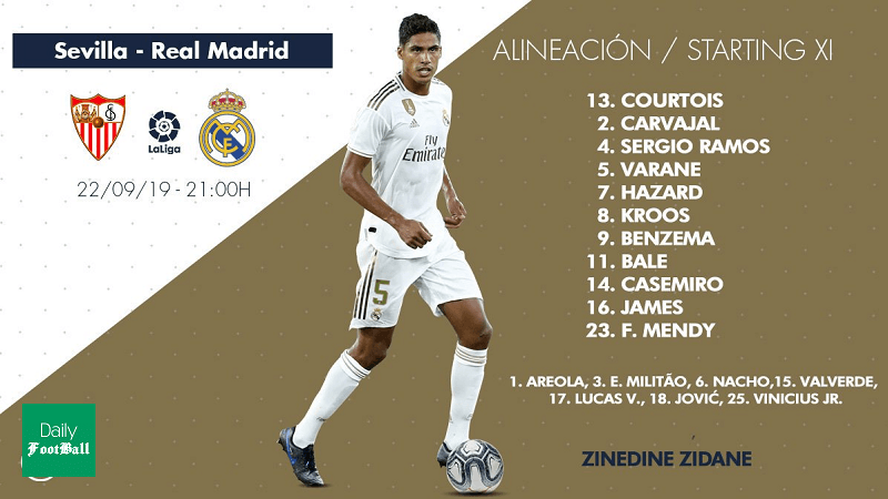 ترکیب اصلی رئال مادرید مقابل سویا اعلام شد