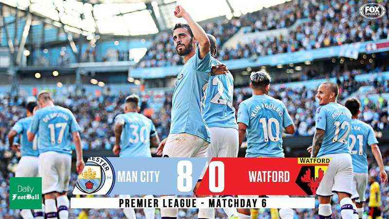 نتیجه بازی منچسترسیتی و واتفورد