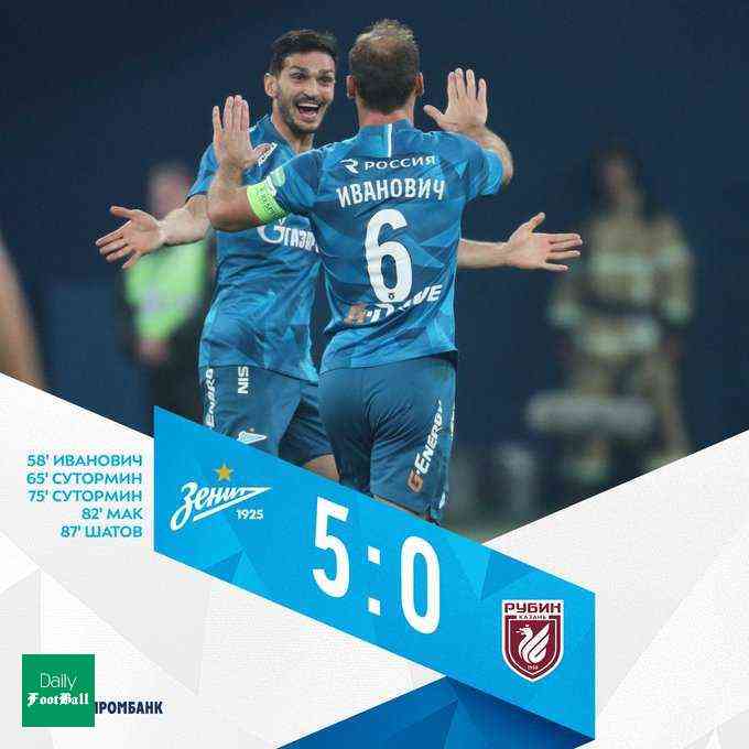 پیروزی زنیت مقابل روبین کازان در غیاب سردار آزمون