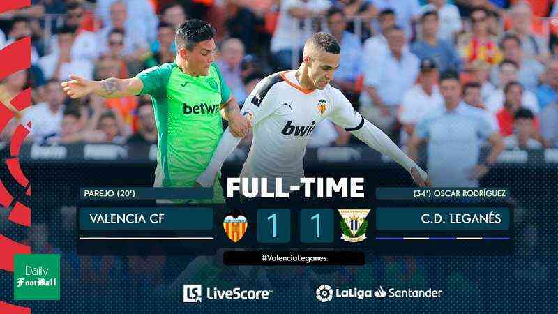 تساوی خانگی والنسیا مقابل لگانش قعرنشین