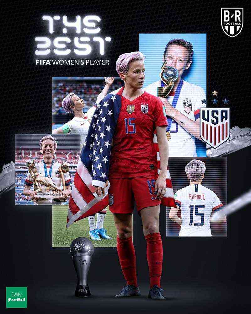 مگان رپینو بهترین بازیکن زن فوتبال جهان در سال 2019
