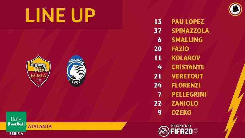 ترکیب اصلی رم مقابل آتالانتا مشخص شد