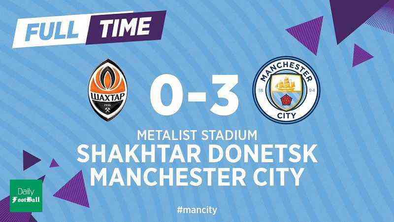 نتیجه بازی منچسترسیتی و شاختار دونتسک