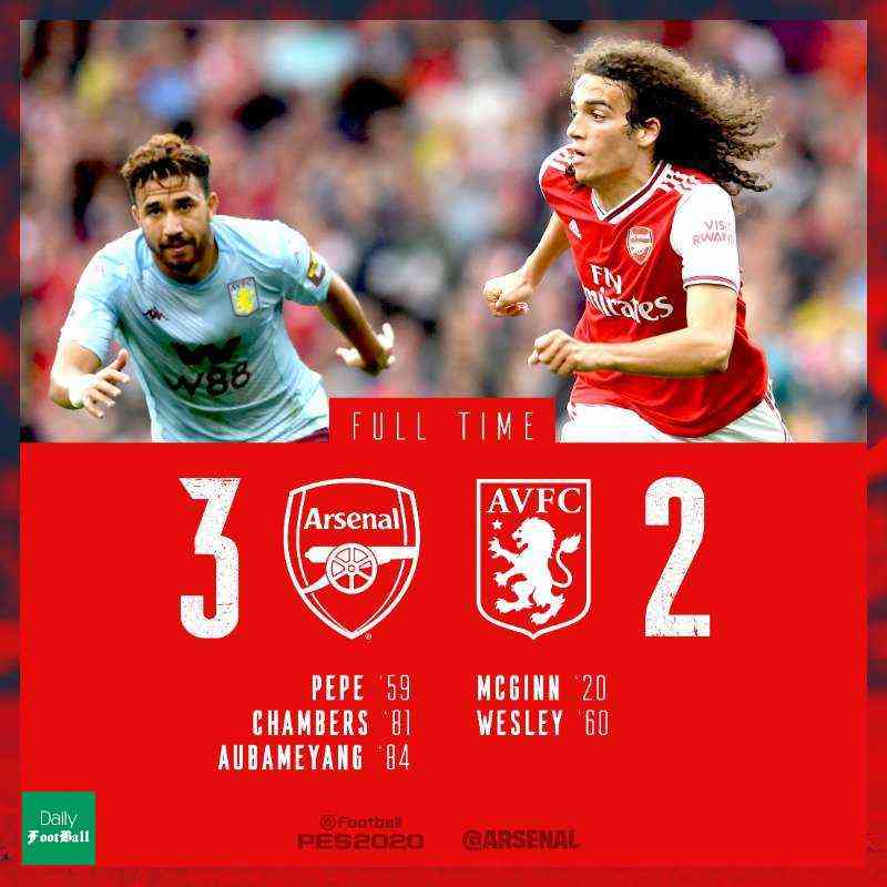 نتیجه بازی آرسنال و استون ویلا/ کامبک آرسنال 10 نفره