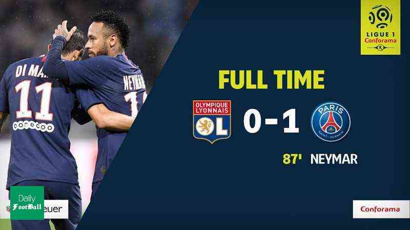 نتیجه بازی پاری سن ژرمن و لیون/ تداوم صدرنشینی پاریس با گلزنی نیمار