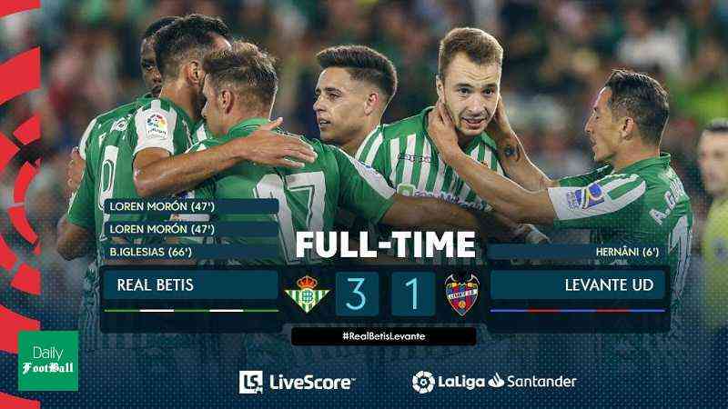 نتیجه بازی بتیس و لوانته/ برد پرگل بتیس در خانه