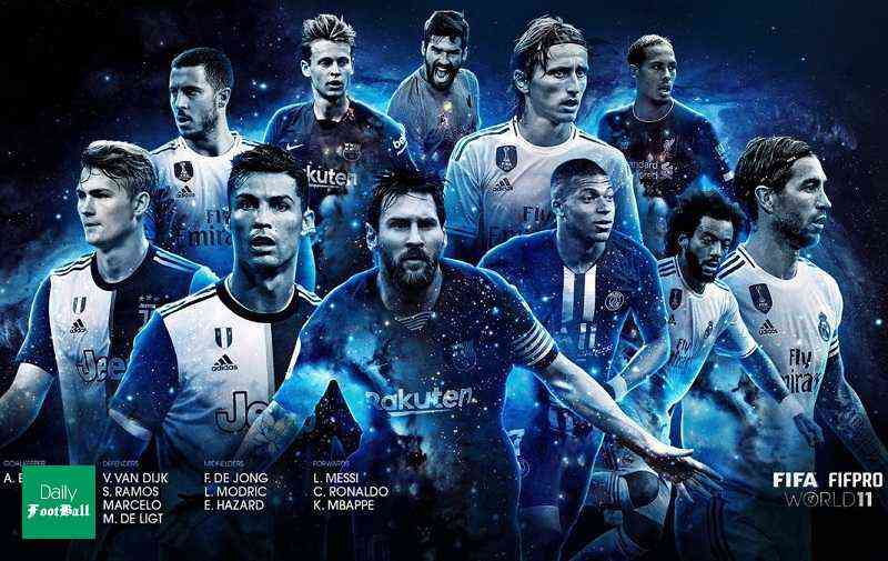 تیم منتخب سال 2019 | رونالدو، مسی و امباپه در خط حمله
