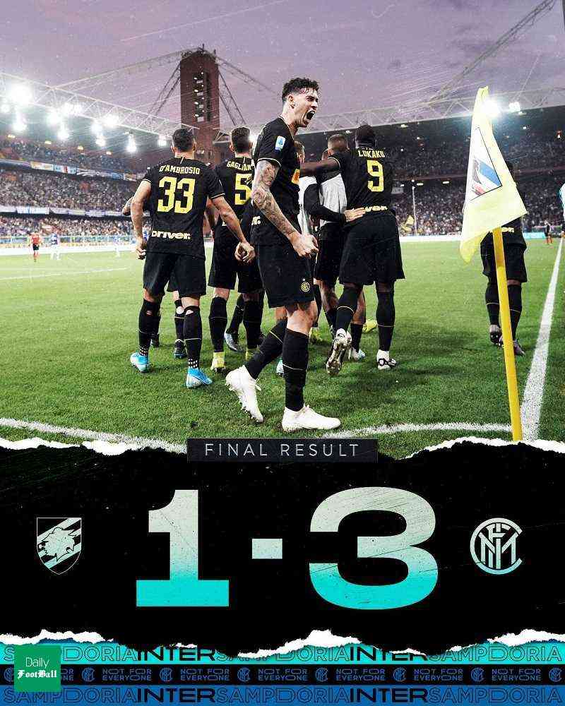 نتیجه بازی اینتر و سمپدوریا | ششمین برد متوالی اینتر