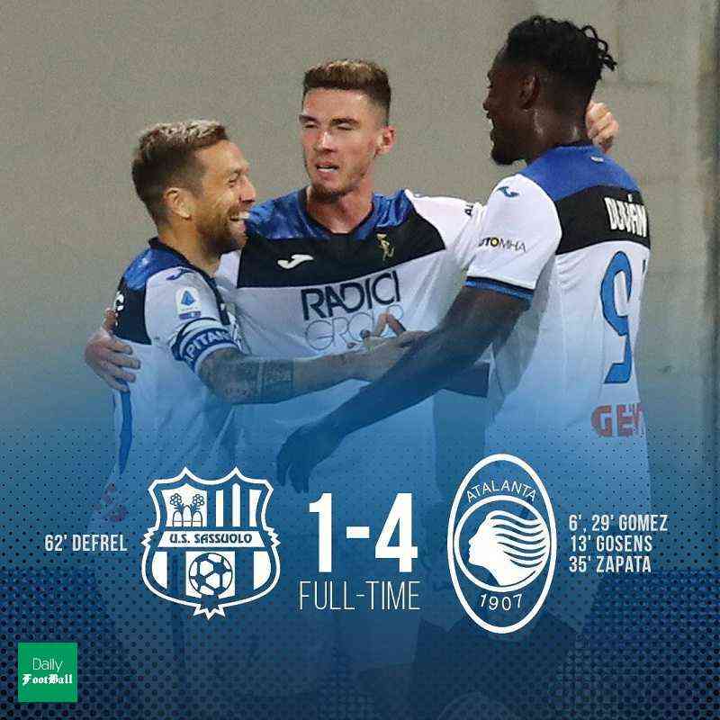 پیروزی پرگل آتالانتا مقابل ساسولو در هفته ششم سری آ