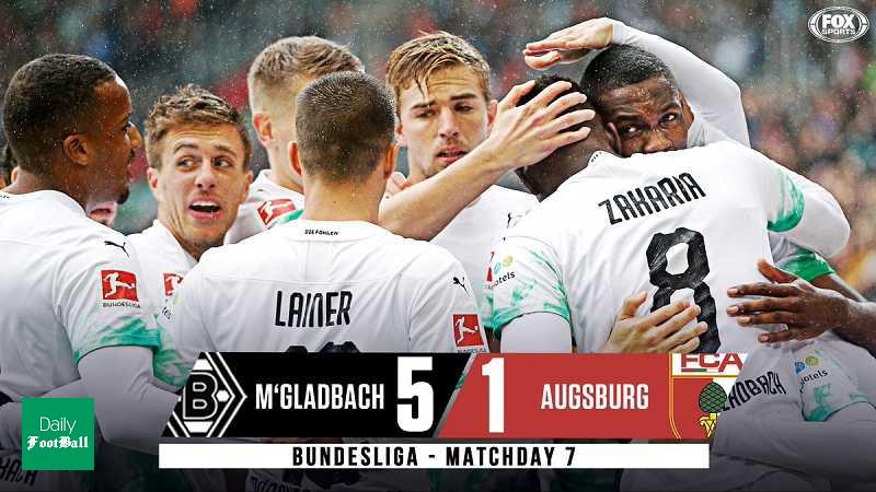 صدرنشینی مونشن گلادباخ در بوندس لیگا با پیروزی مقابل آگزبورگ