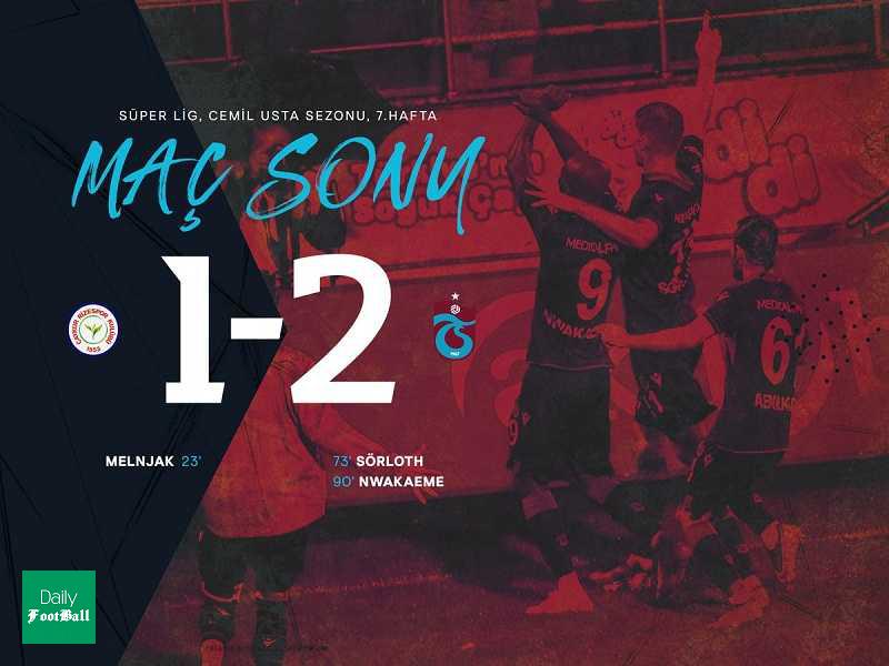 پیروزی ترابزون اسپور در خانه ریزه اسپور در حضور مجید حسینی