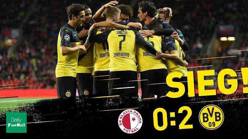 نتیجه بازی دورتموند و اسلاویا پراگ/ پیروزی زنبورها با دبل حکیمی
