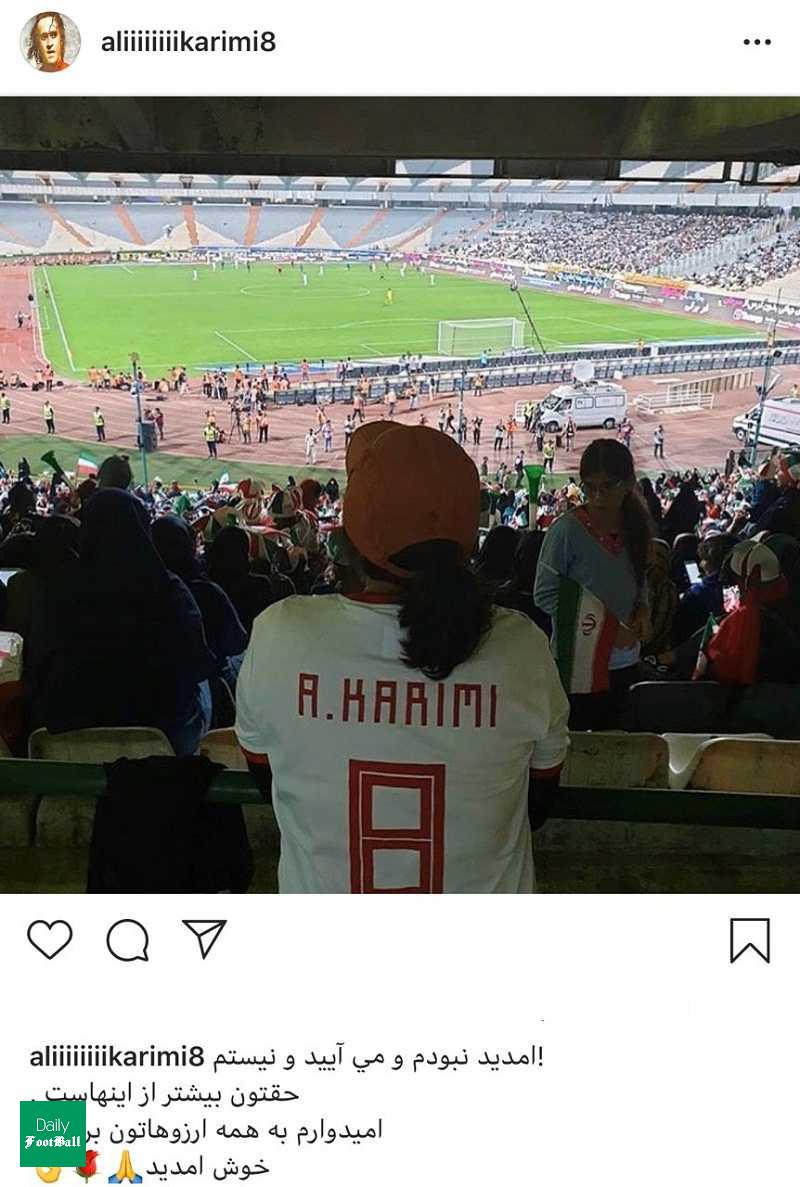 عکس/ پست اینستاگرامی علی کریمی خبرساز شد
