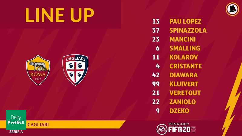 ترکیب اصلی رم مقابل کالیاری